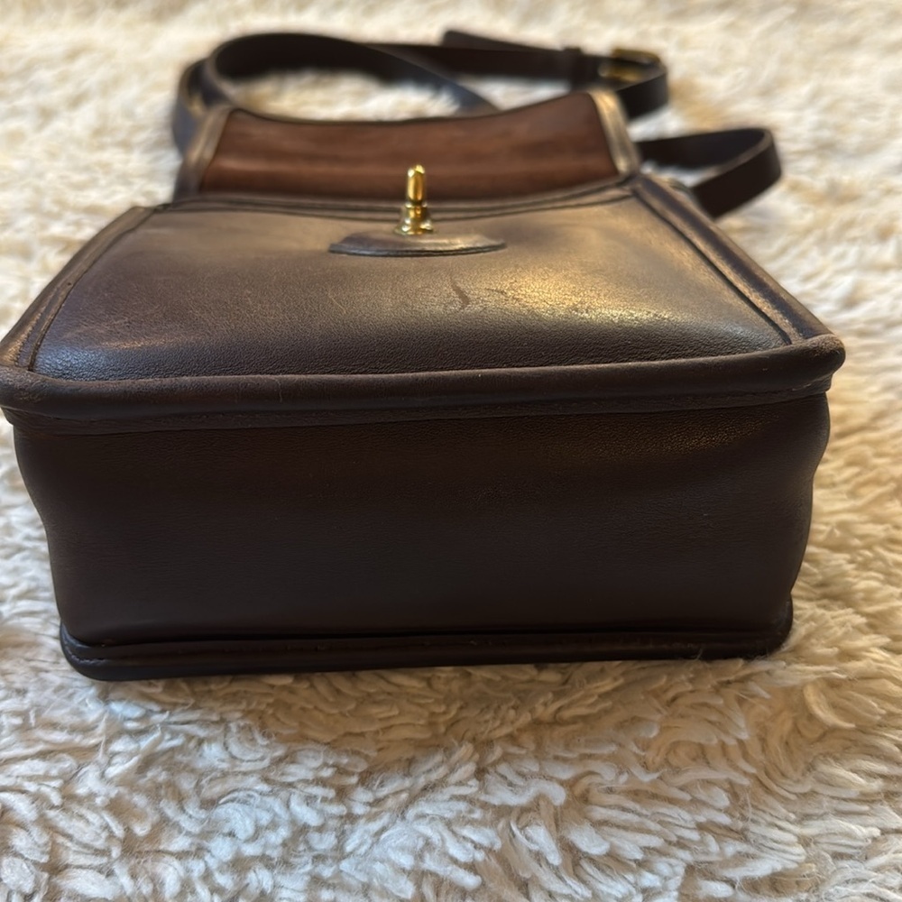👜Vintage Coach 9930 Murphy Willis Crossbody Bag Leather Dark Brown - Picture 8 of 16